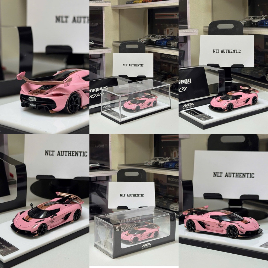 ( Newseal ) HKM Premium 1:64 Diecast Model - Elite Series Kenigsegg Jesko Attack Pink Color