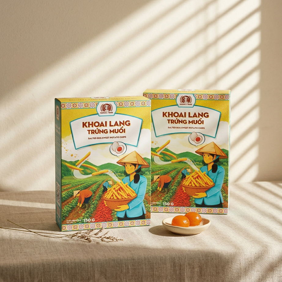 Khoai Lang Sấy Trứng Muối Mama'S Food - Sagourmet - Snack Giòn Rụm Đậm Vị Snack Healthy