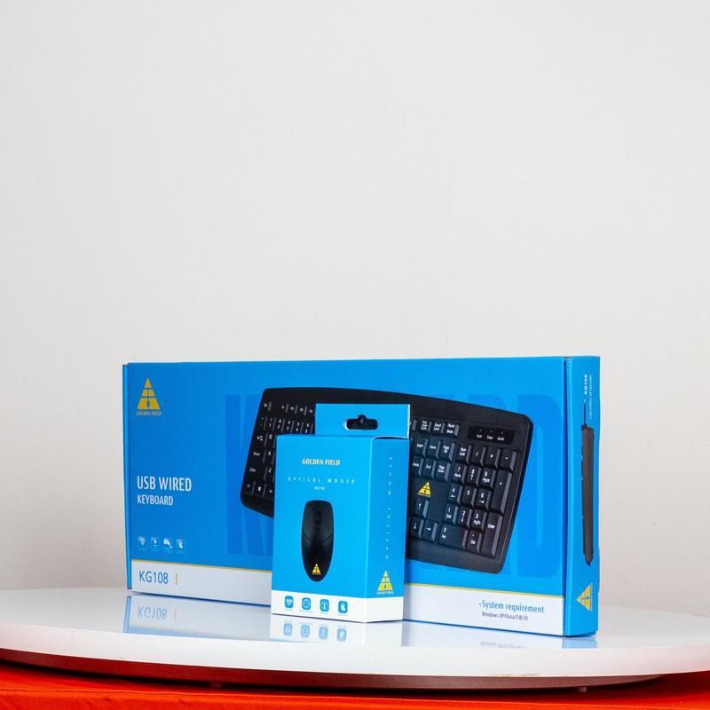 COMBO BỘ PHÍM CHUỘT MÁY TÍNH CÓ DÂY GOLDEN FIELD KG108 / MG108 - BỘ PHÍM CHUỘT VĂN PHÒNG