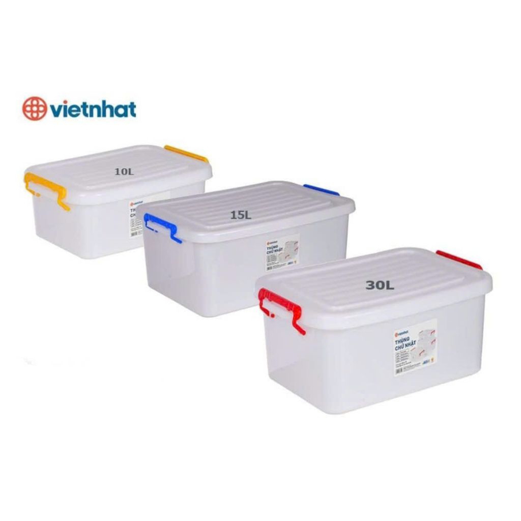 Thùng chữ nhật 15L đựng đồ gia đình 40x27x15cm