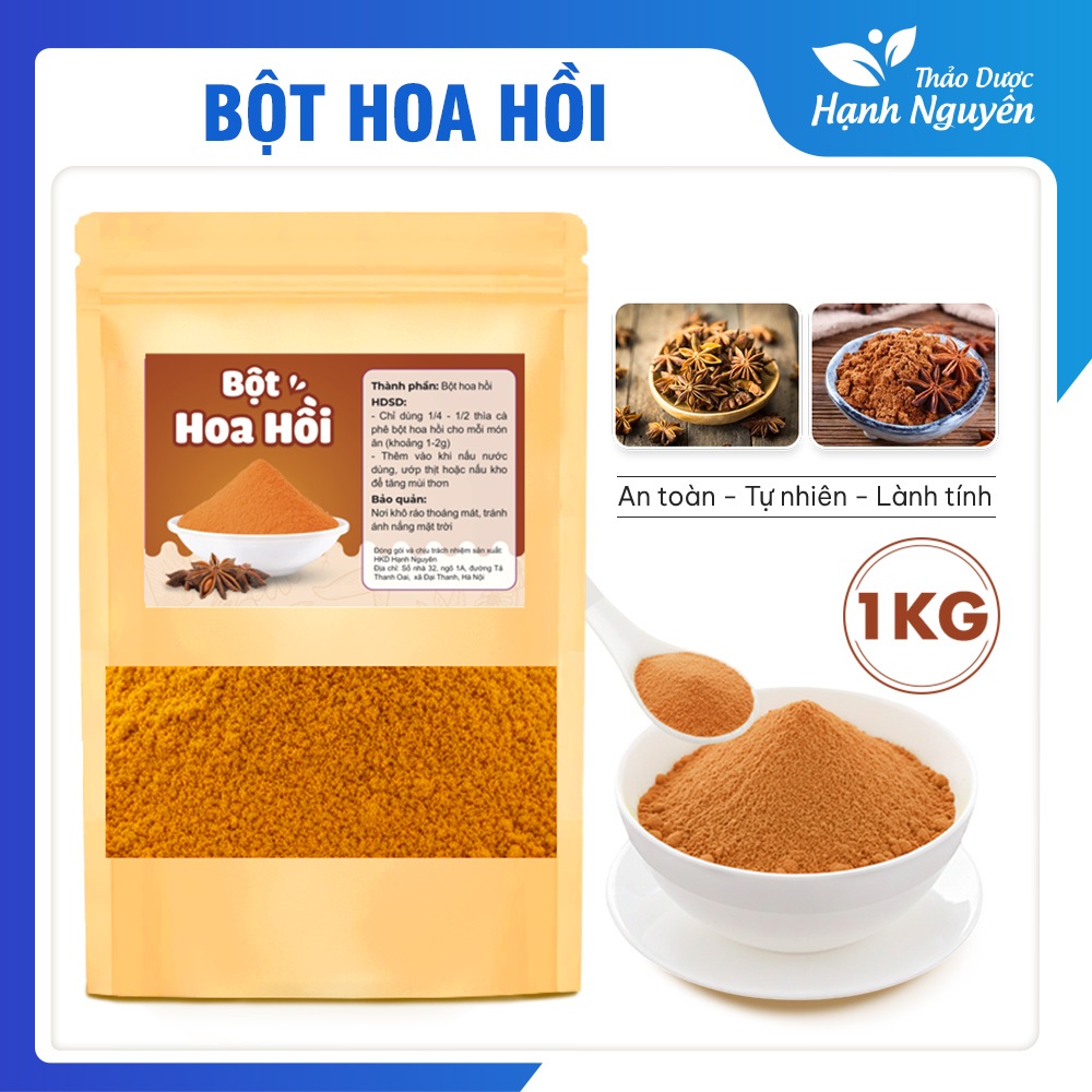 Bột hoa hồi 1kg, bột đại hồi, nguyên chất, thơm mịn, gia vị nấu ăn, làm bánh, ướp thịt, đồ nướng