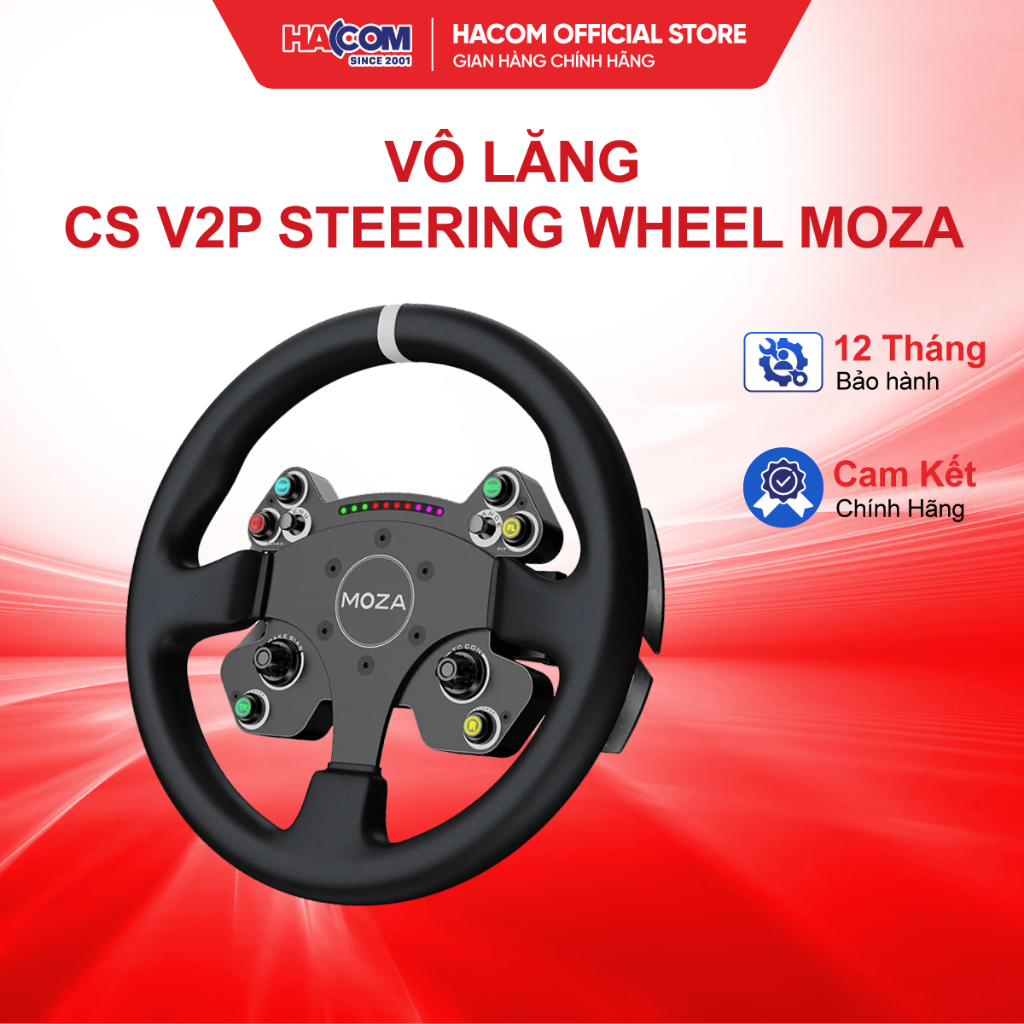 Bánh lái CS V2P Steering Wheel Moza HACOM PC