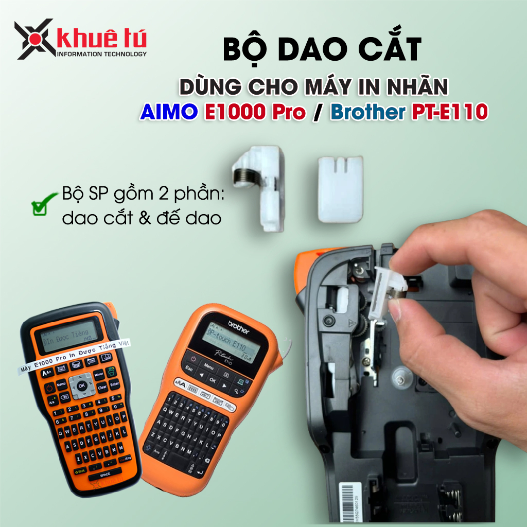 Bộ dao cắt của máy in nhãn cầm tay E1000 Pro, Brother PT-E110