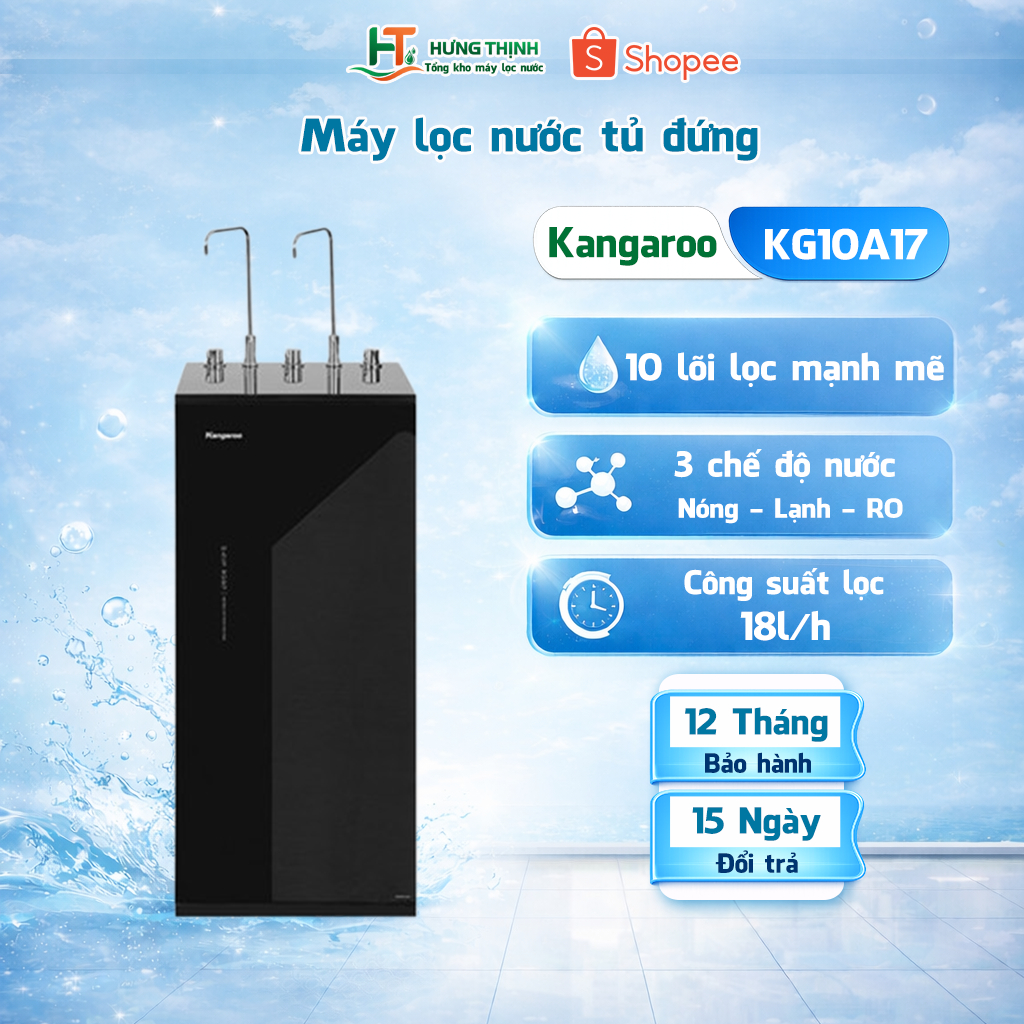 Máy Lọc Nước Kangaroo Infinity Nóng Lạnh KG10A17 10 Cấp Khoáng BH 12 Tháng