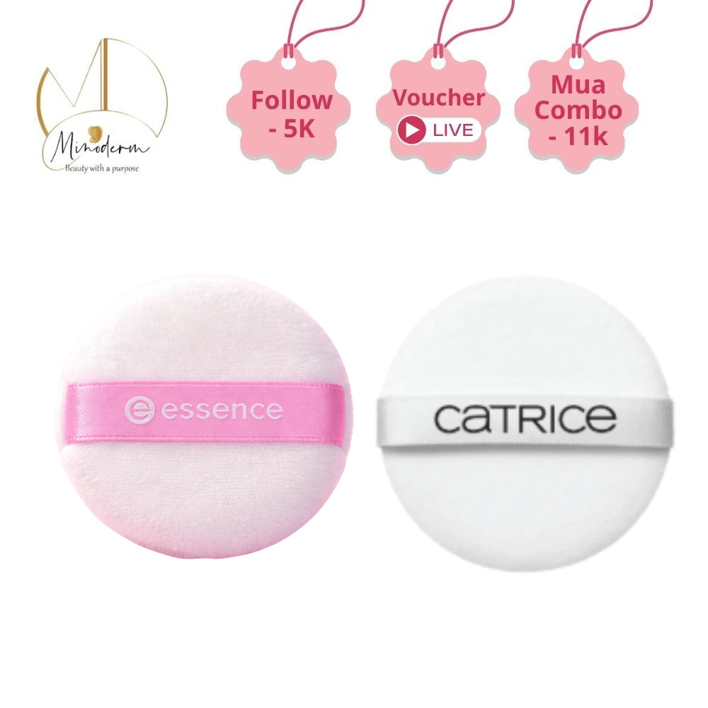 Bông phấn nhung trang điểm Catrice, Essence mềm mại, giúp phủ phấn đều màu