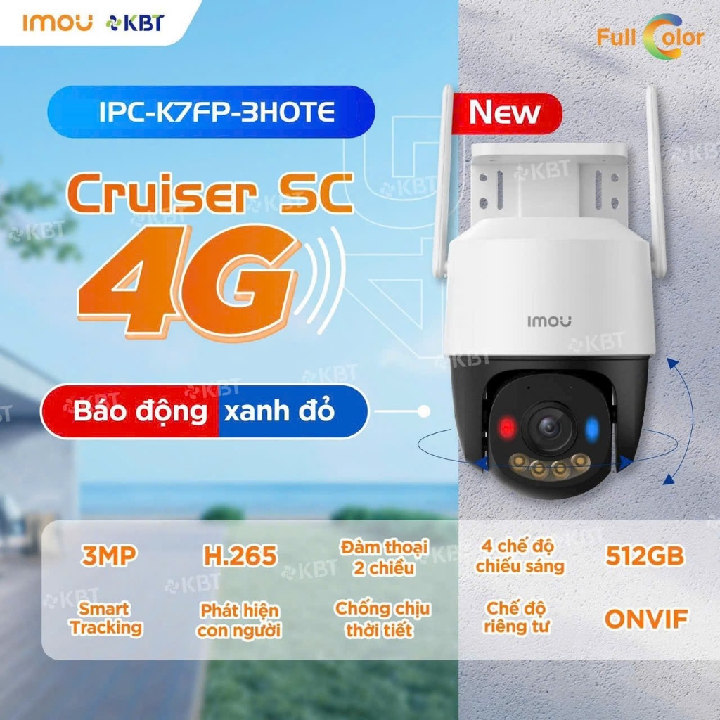 Camera dùng mạng sim 4G Full Color IMOU Cruiser SC 4G 3MP (IPC-K7FP-3H0TE)