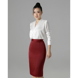 Áo sơ mi đắp chéo chất liệu vải lụa cao cấp [AS007]