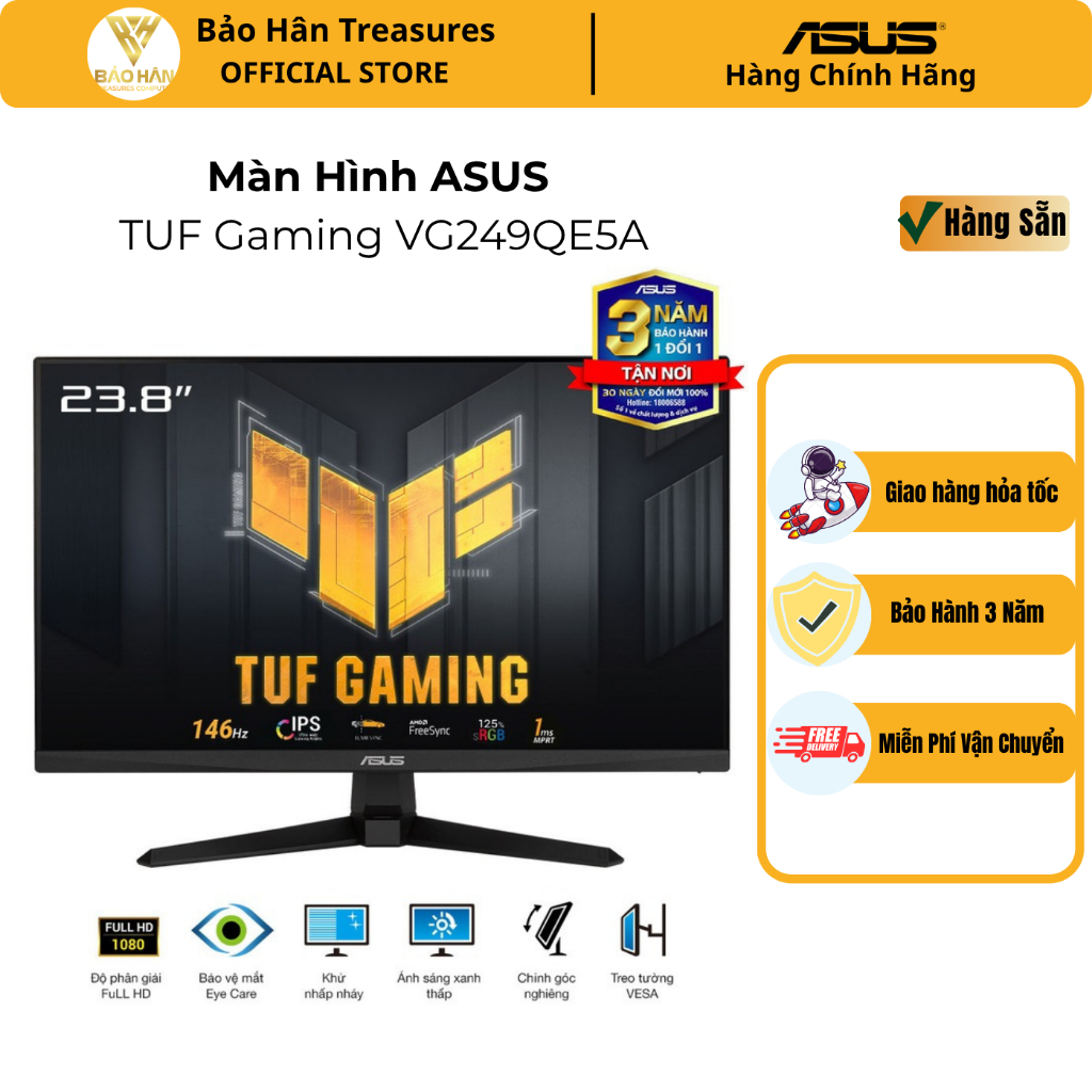 Màn Hình ASUS TUF Gaming VG249QE5A 24 inch (FHD/ IPS/ 146Hz/ 1ms) - Hàng Chính Hãng