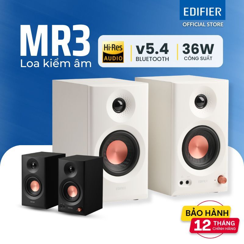 Loa kiểm âm bluetooth Edifier MR3, Kết nối máy tính, Làm nhạc chuẩn Studio | Bảo hành 12 tháng