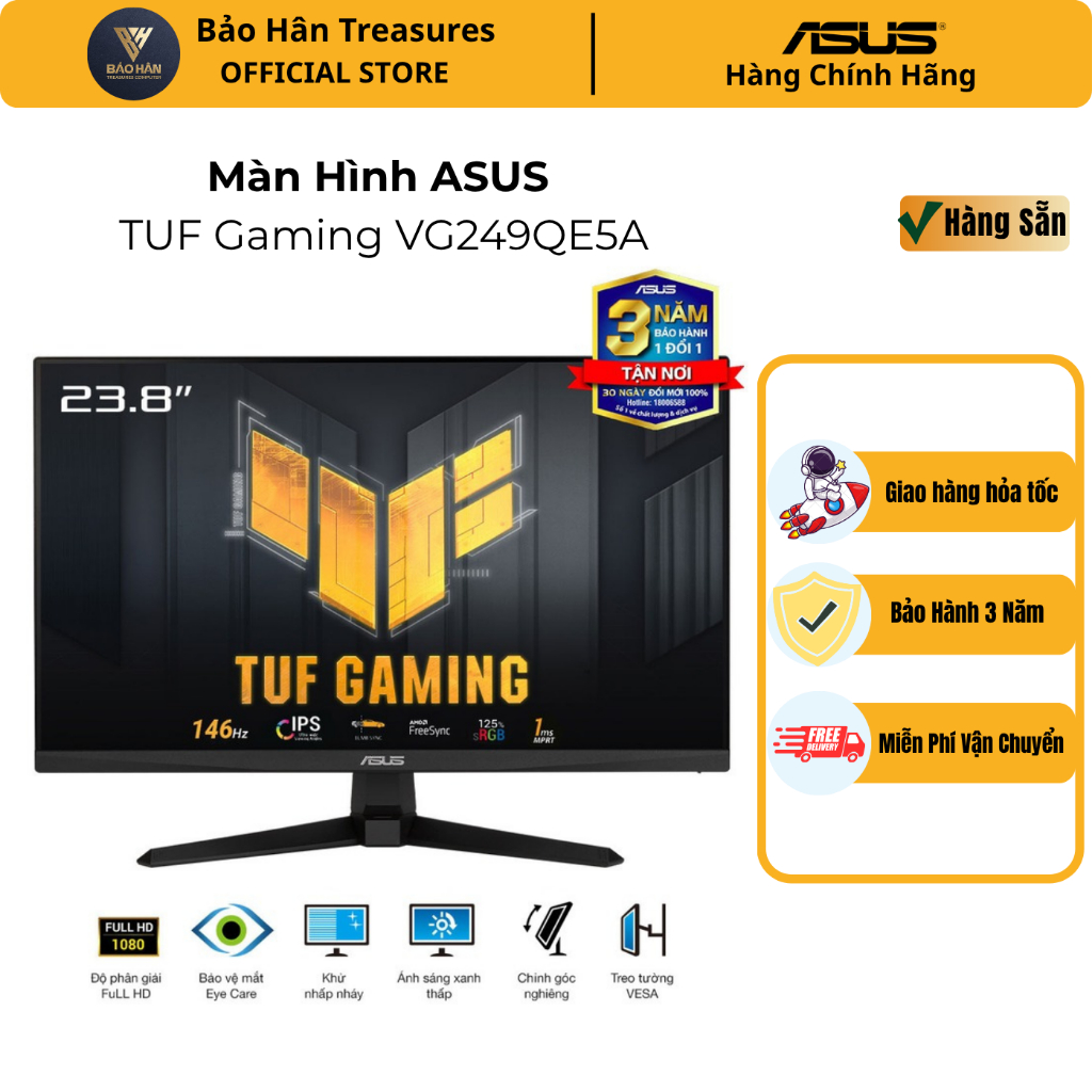Màn hình Gaming ASUS TUF VG249QE5A 24 inch (FHD/ IPS/ 146Hz/ 1ms) - Hàng Chính Hãng
