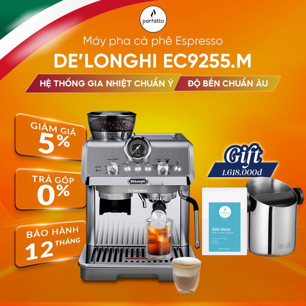 [Trả Góp 0%] Máy pha cà phê DeLonghi La Specialista Arte Evo EC9255.M - Cold Brew & Espresso - Bảo h