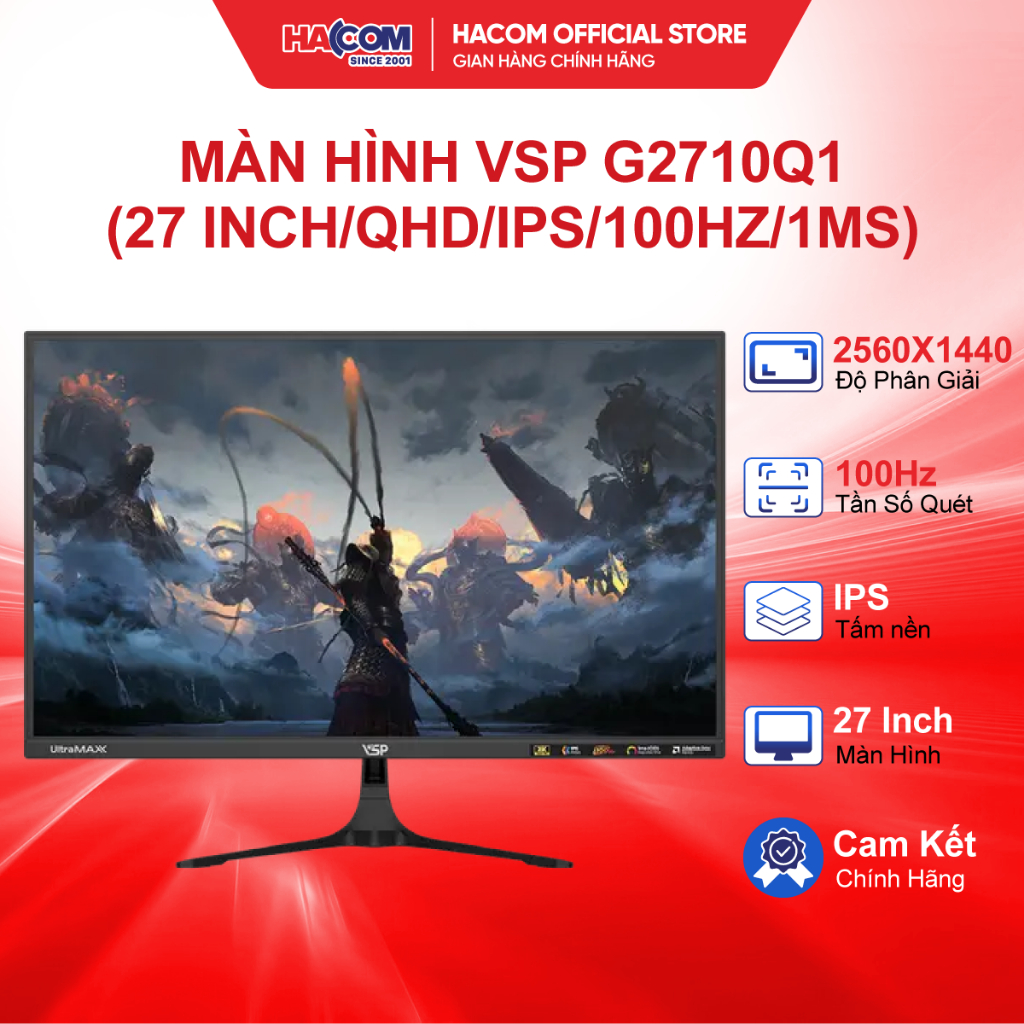 Màn Hình VSP G2710Q1 (27 inch/QHD/IPS/100Hz/1ms) - Bảo Hành 36 Tháng HACOM PC