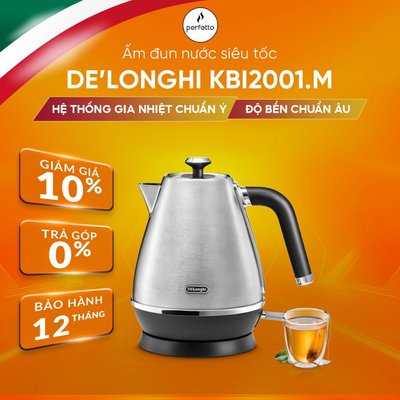 Ấm đun nước siêu tốc DeLonghi Distinta X KBI2001.M