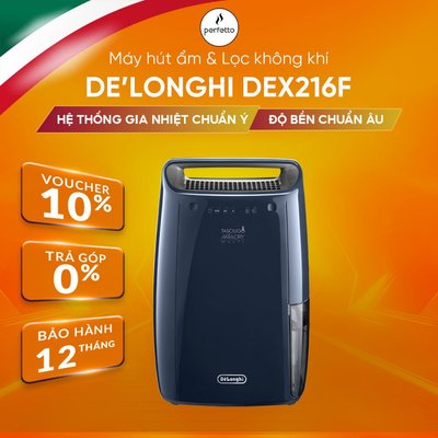 [Trả Góp 0%] Máy hút ẩm & lọc không khí DeLonghi DEX216F - Chính Hãng - Bảo hành 12 tháng