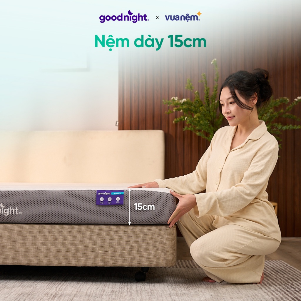 Nệm Foam Vua Nệm Goodnight Massage 2.0 (Hachi) 15cm, Đệm cao su non Massage, Đệm Êm | BigBuy360 - bigbuy360.vn