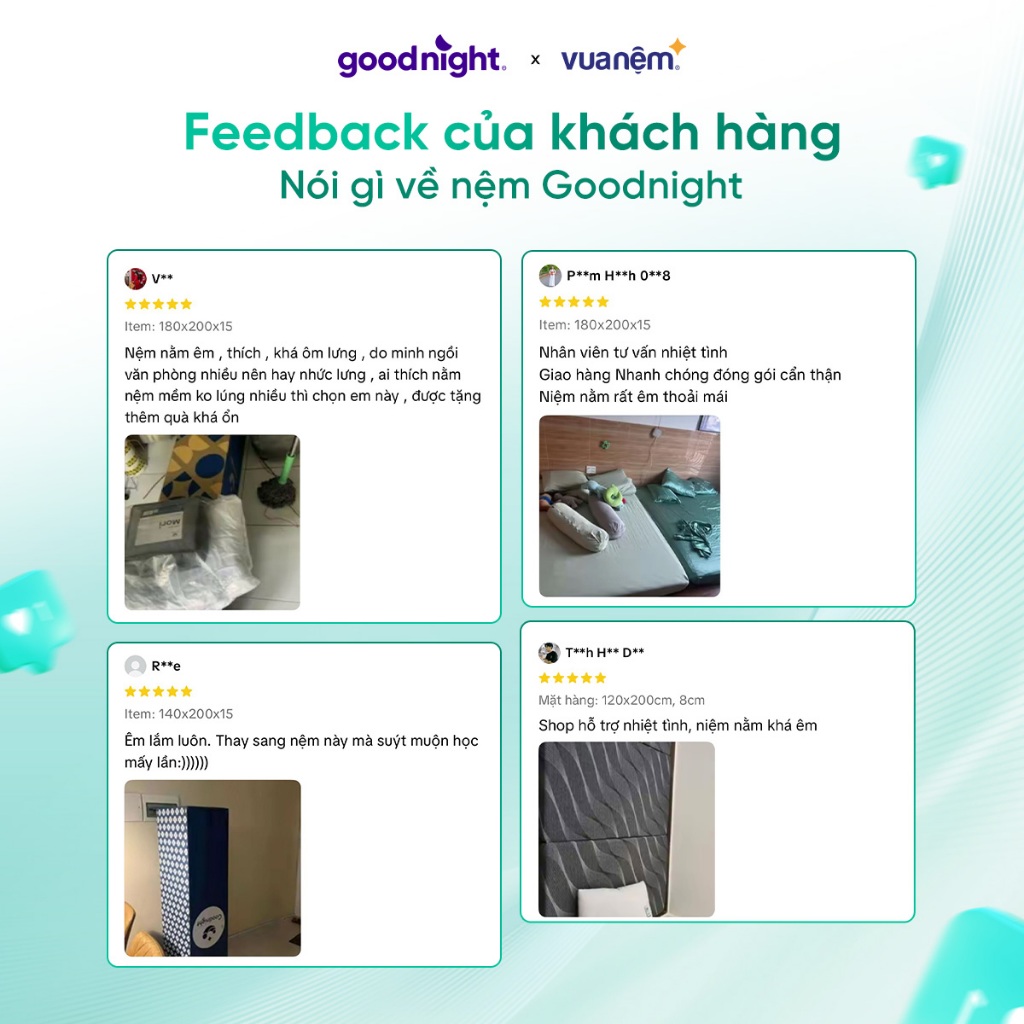 Nệm Foam Vua Nệm Goodnight Massage 2.0 (Hachi) 15cm, Đệm cao su non Massage, Đệm Êm | BigBuy360 - bigbuy360.vn