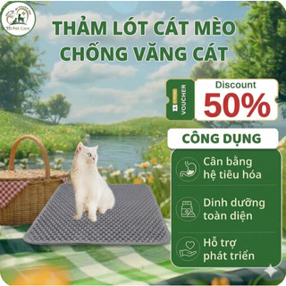 Thảm hứng cát mèo Loại DÀY 13MM -Thảm chống văng cát cho nhà vệ sinh khay chậu cát mèo-H2 Store