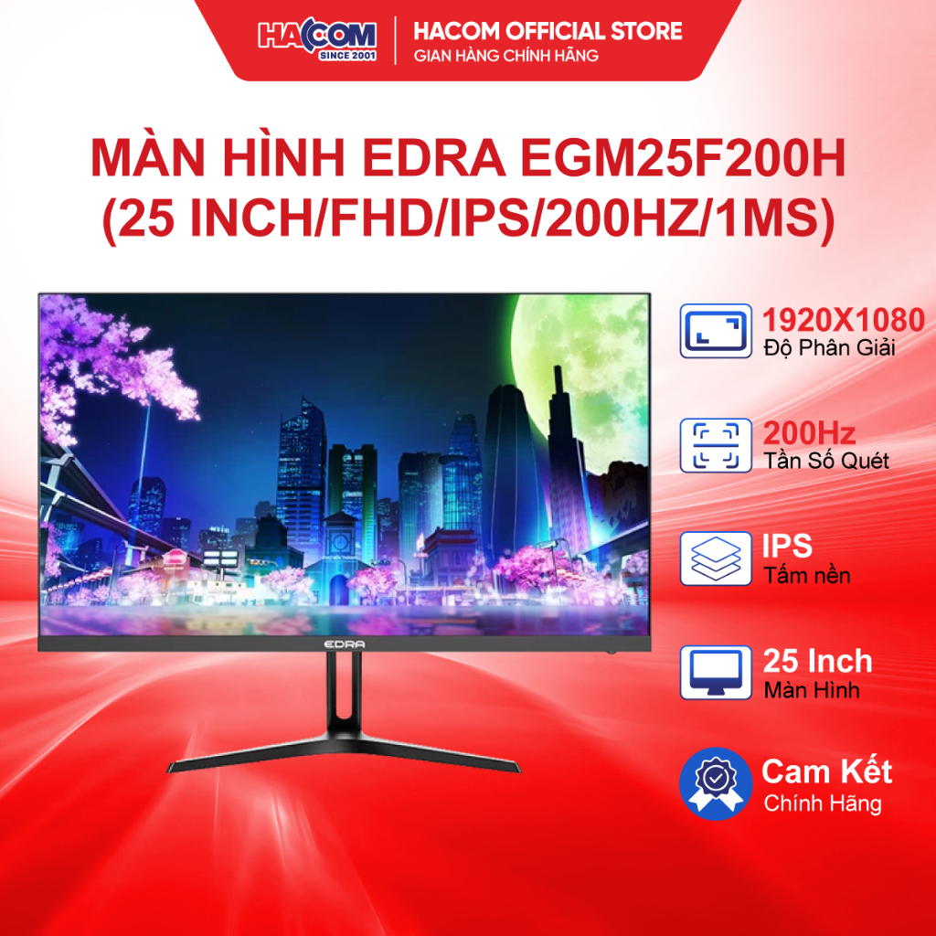 Màn Hình Edra EGM25F200H (25 inch/FHD/IPS/200Hz/1ms) - BH 24 Tháng HACOM PC