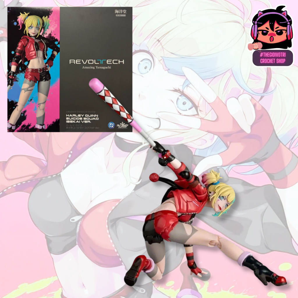 REVOLTECH AMAZING YAMAGUCHI (AUTHENTIC) HIGH QUALITY ACTION FIGURE "HARLEY QUINN (ISEKAI) - SUCIDE S