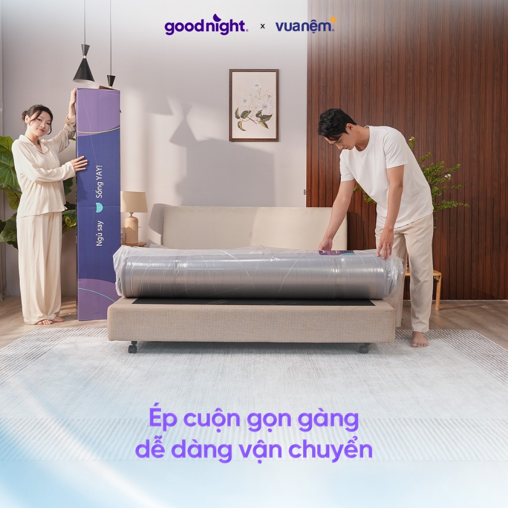Nệm Foam Goodnight Active Hybrid mát tới 12H-Đệm foam than đá, nệm mát, đệm làm mát, đệm hè | BigBuy360 - bigbuy360.vn