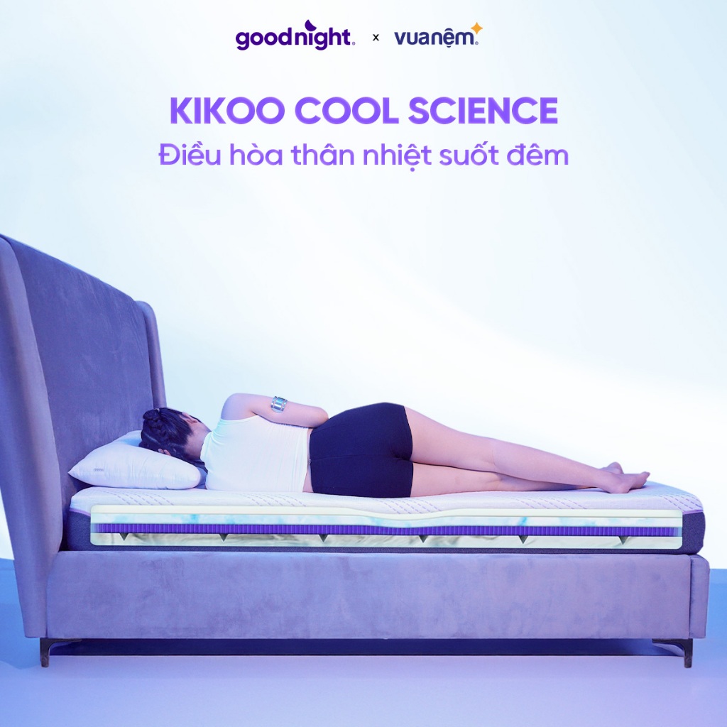 Nệm Foam Goodnight Active Hybrid mát tới 12H-Đệm foam than đá, nệm mát, đệm làm mát, đệm hè | BigBuy360 - bigbuy360.vn