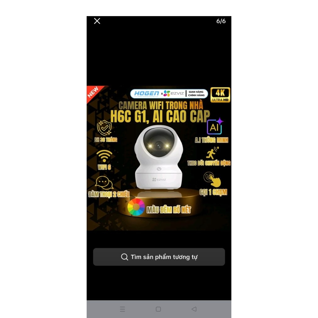 camera EZVIZ h6c tặng kèm chân đế ezviz