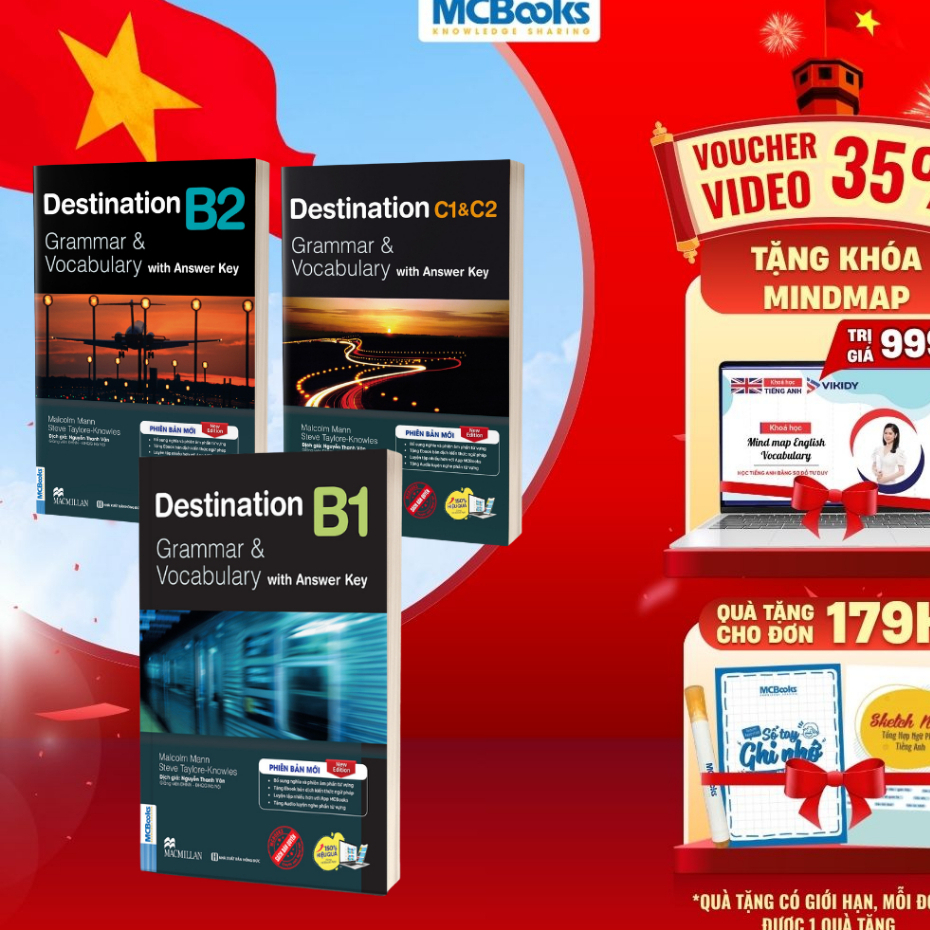 Sách Destination Grammar & Vocabulary B1, B2, C1&C2  (Lẻ/ Combo)