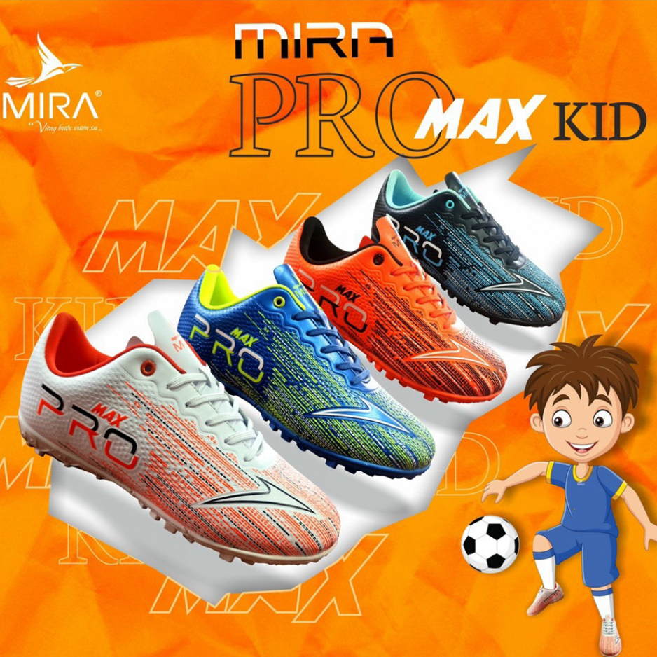 Giày Bóng Đá Trẻ Em Mira Pro Max - Đế TF(Tặng tất + túi rút)