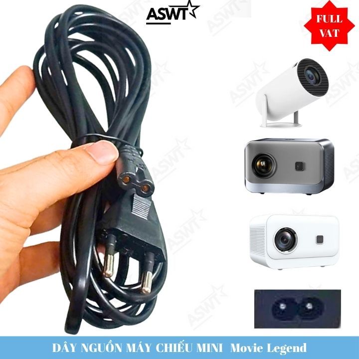 Dây sạc nguồn Máy Chiếu Mini Movie Legend S6 / S7 / S7 pro / S7 gen 2 xịn dài 1.5m 3m - FULL VÁT