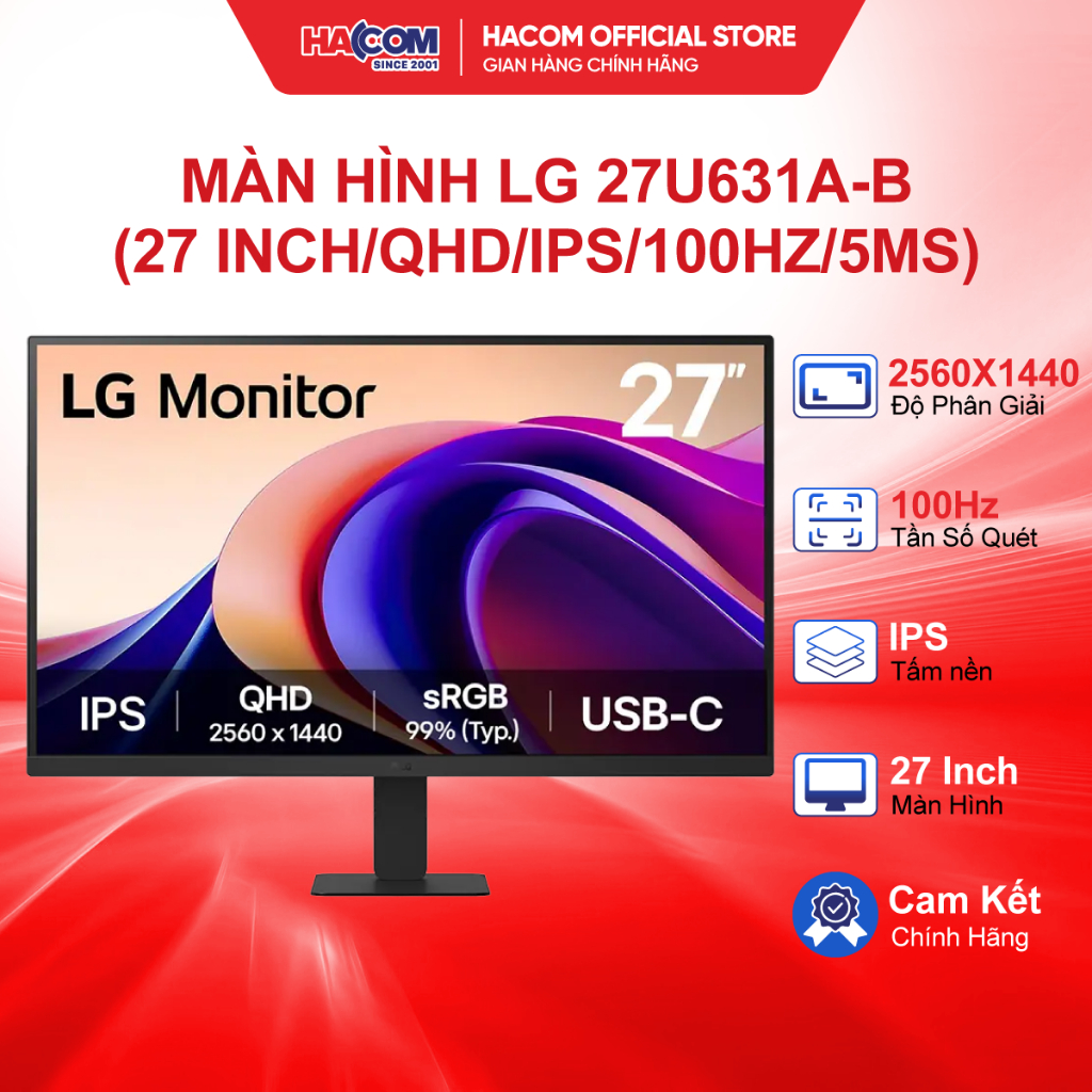 Màn Hình LG 27UP850K-W (27 inch/UHD/Nano IPS/60Hz/5ms/Loa) Chính Hãng - BH 24 Tháng HACOM PC