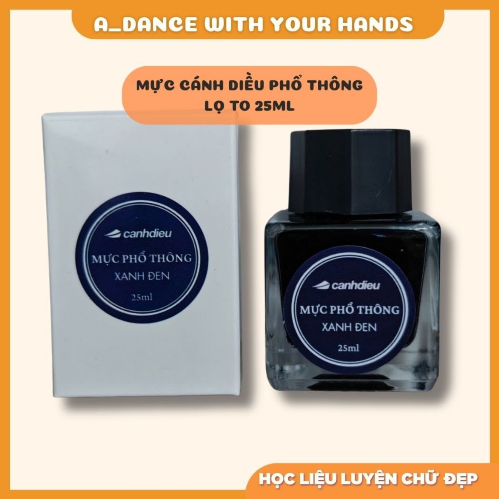 Mực Cánh Diều phổ thông lọ to 25ML - MỰC BÚT MÁY LUYÊN CHỮ ĐẸP