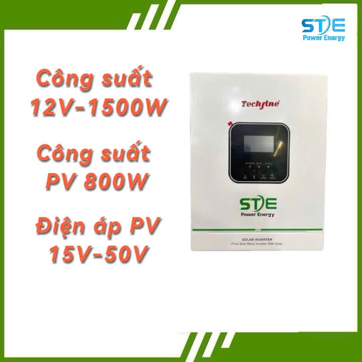 BIẾN TẦN XUYẾN TECHFINE 12V 1500VA/1200W-MODEL STE1512AP  - DO SOYER TECH PHÂN PHỐI