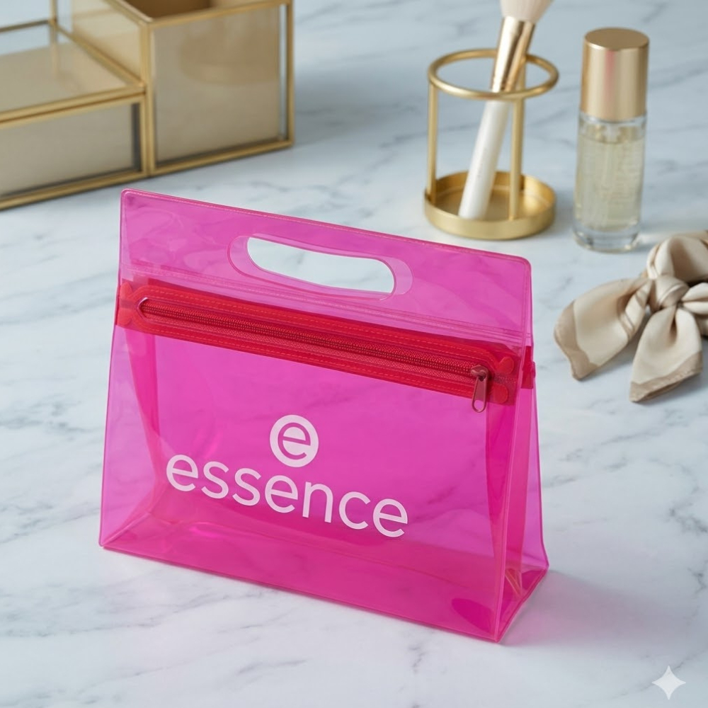 Ảnh 2 của Túi đựng mỹ phẩm Essence đồ makeup trong suốt tiện lợi, chống thấm nước