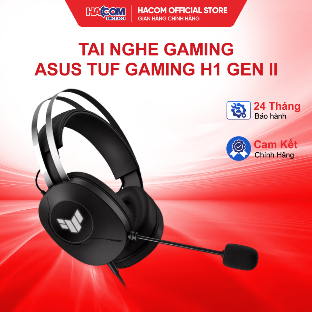 Tai Nghe Gaming Asus TUF GAMING H1 GEN II - Bảo Hành 24 Tháng HACOM PC
