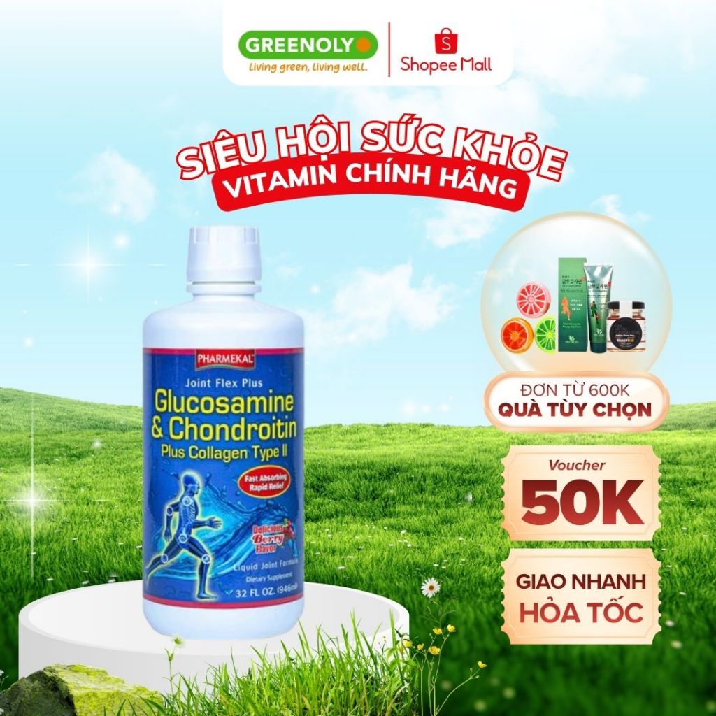 Bổ Xương Khớp Dạng Nước Dễ Hấp Thu Pharmekal  Joint Flex Plus Glucosamine & Chondroitin 946ml