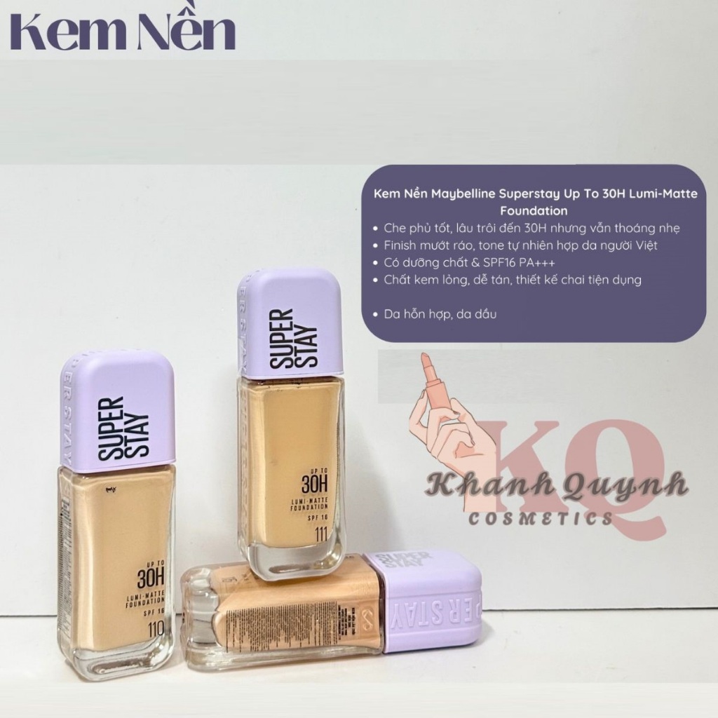 Kem Nền Superstay Lumi Matte 30H
