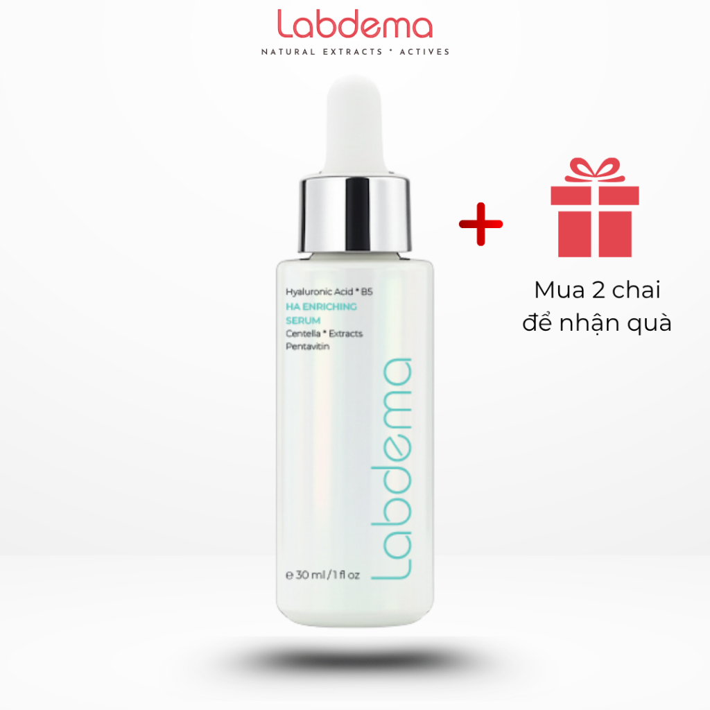 Serum HA Enriching - Labdema (30ml) HA, B5, Centella, Pentavitin dưỡng ẩm, phục hồi da - Derma Labs