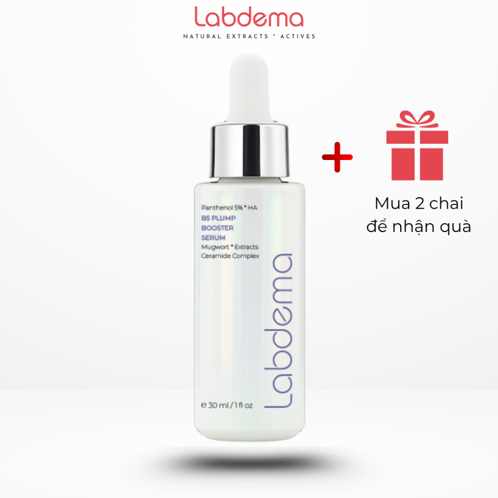 Serum B5 Plump Booster - Labdema (30ml) B5 5%, HA, Mugwort, phục hồi, cấp ẩm, làm dịu - Derma Labs