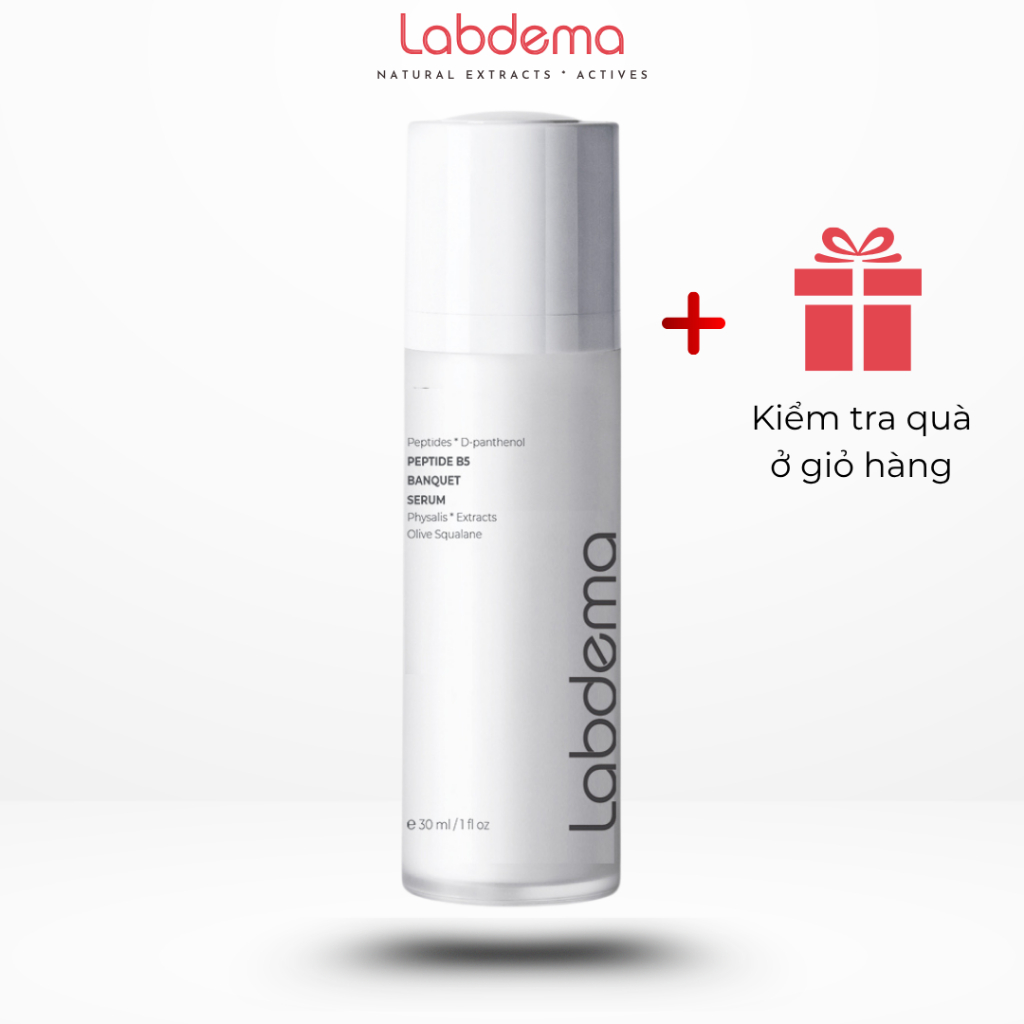 Serum Peptide B5 Banquet - Labdema (30ml) 5 loại Peptide, B5, HA, 3% chiết xuất siêu phục hồi - Derm