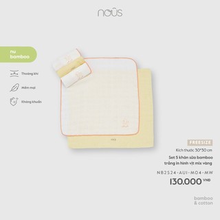 [Full] Set 5 khăn sữa Nous Bamboo