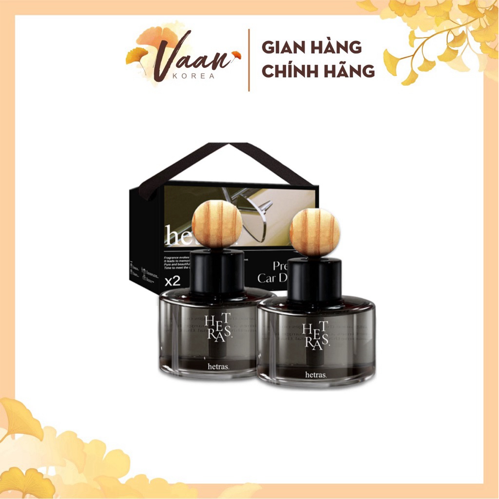 Tinh dầu nước hoa ô tô HETRAS Premium Car Diffuser set 2 chai
