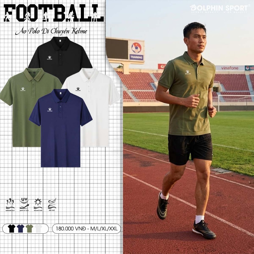 Áo Polo Di Chuyển Dành Cho Vận Động Viên Chuyên Nghiệp - Sản Xuất Bởi KELME