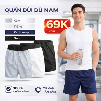 Quần short nam Pigofashion chất Polyester mềm mại thoải mái và nhanh khô SPMQDG01