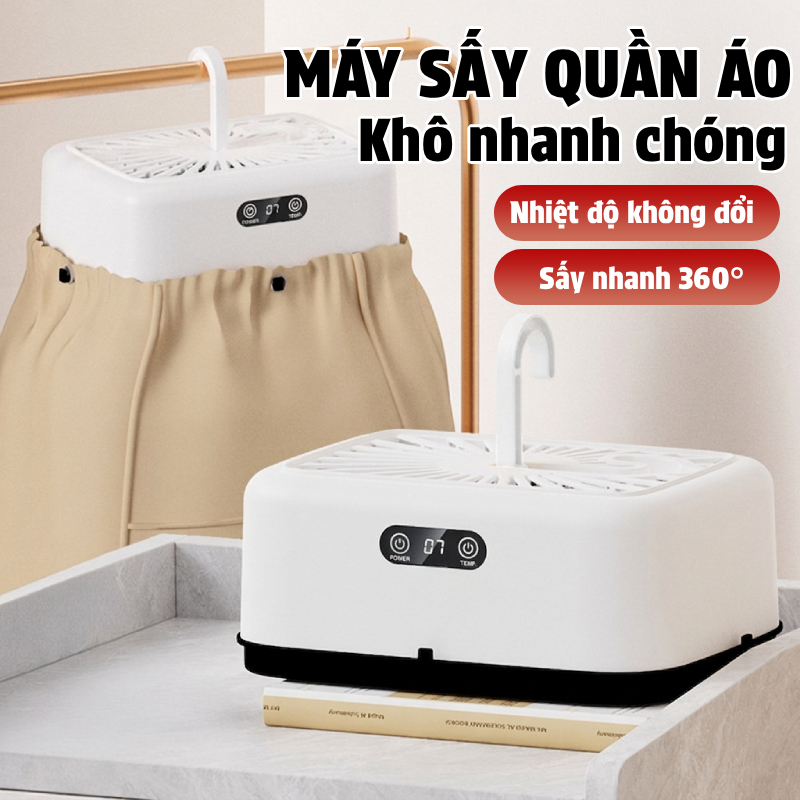 Máy Sấy Quần Áo Mini Có Móc Treo Dryer Hanger Tải Trọng 10kg 600W – Sấy Nhanh, Nhỏ Gọn, Dễ Mang Theo