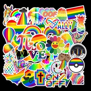 Set 50 Miếng Dán Sticker LGBT Cầu Vồng Trang Trí - Hình Dán Pride Nhiều Mẫu Đa Dạng Cho Laptop, Điện Thoại, Nón Bảo Hiểm