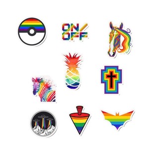 Set 50 Miếng Dán Sticker LGBT Cầu Vồng Trang Trí - Hình Dán Pride Nhiều Mẫu Đa Dạng Cho Laptop, Điện Thoại, Nón Bảo Hiểm