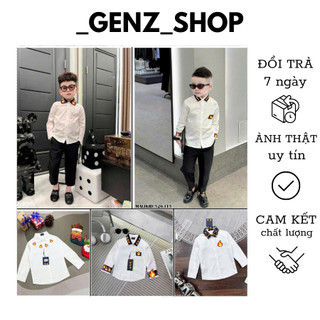 Bộ Sưu Tập Áo Sơ Mi Dài Tay Cho Bé Siêu Sang Chất Vải Dày Dặn Chất Chơi Boy Phố Cho Bé