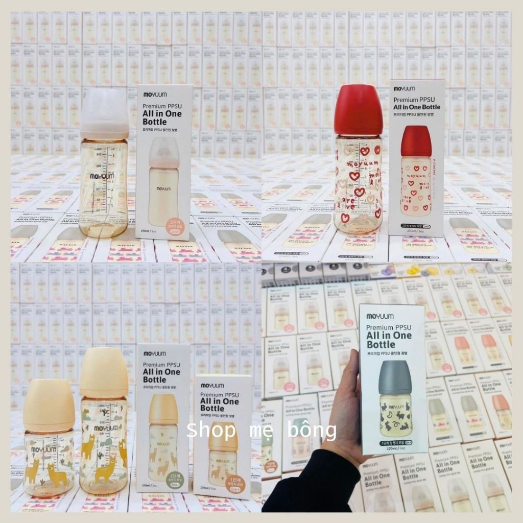 (Được chọn núm) Bình Sữa Moyum Hàn Quốc 170ml/270ml - chất liệu PPSU cao cấp