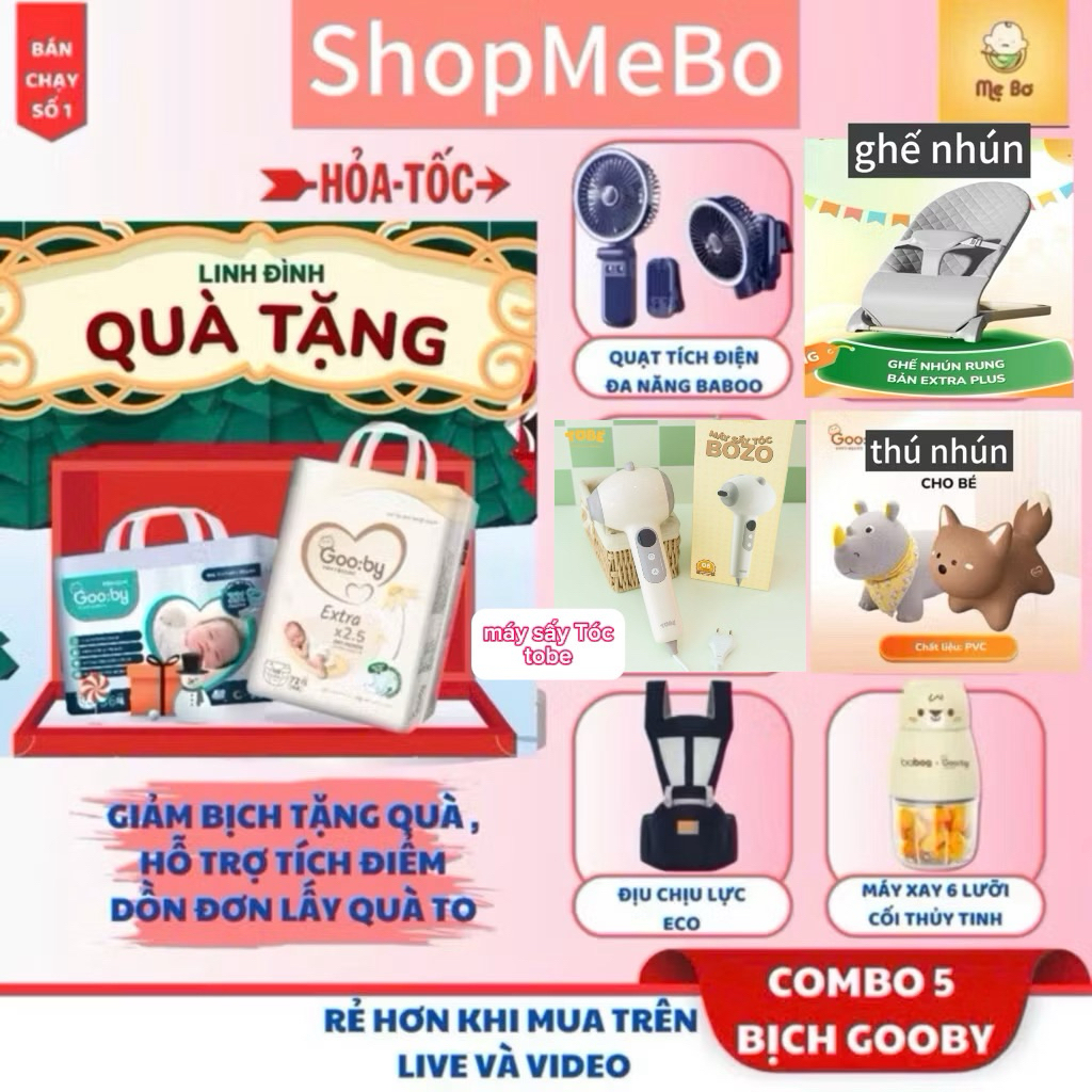 (combo 5 bịch)Tã/bỉm Gooby Extra mềm mại, chống tràn, bỉm Gooby, tã Gooby Tã/Bỉm GOOBY HAND QUỐC