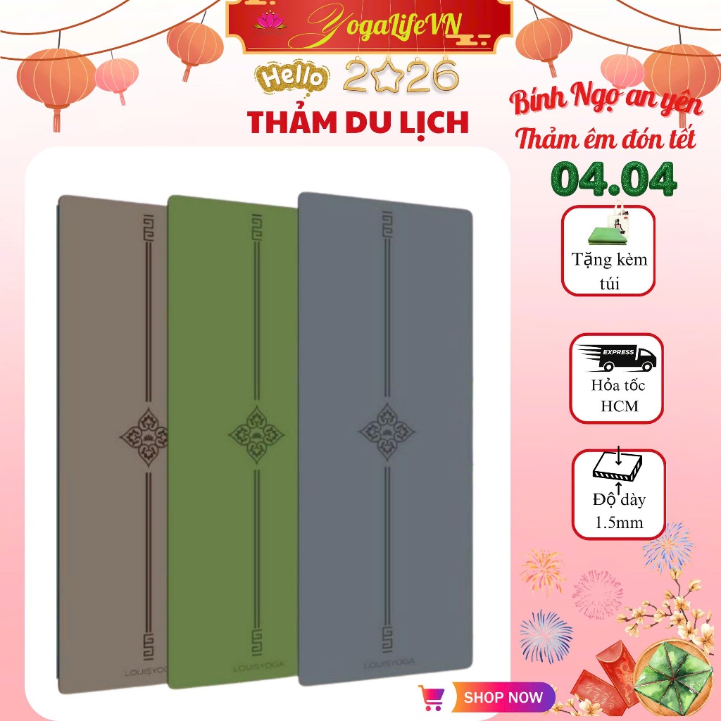 HỎA TỐC HCM - Thảm yoga du lịch thương hiệu Louis Yoga